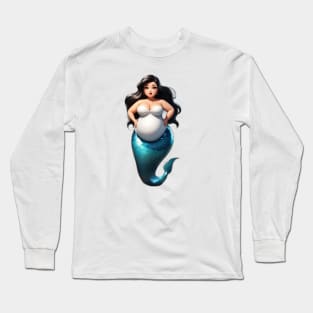 Beautiful expecting Mermaid Mom Long Sleeve T-Shirt